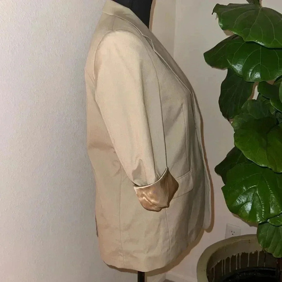 Brooks Brothers Women’s Tan Brookschool Poplin Blazer Size 14 - Picture 5 of 15